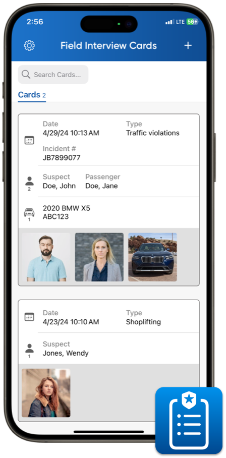 Field Interview Cards App