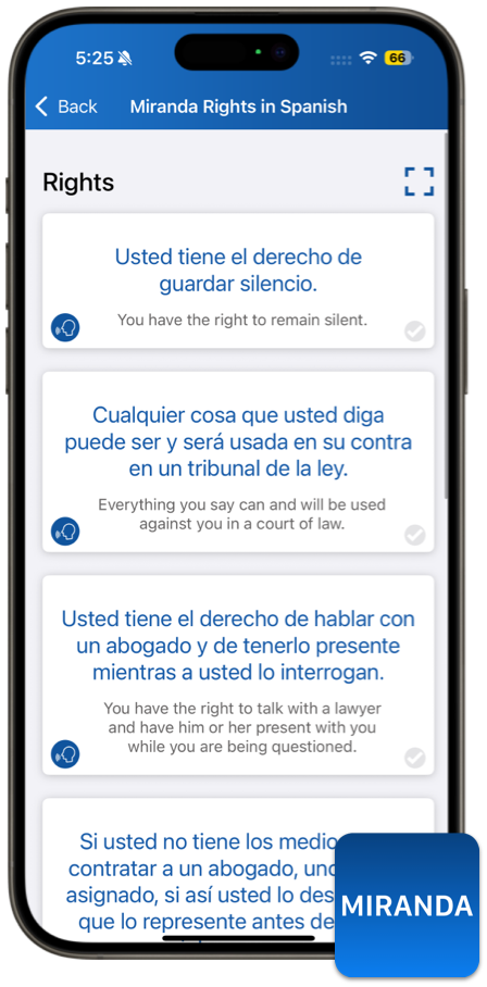 Miranda Rights App