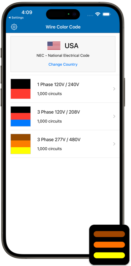 Wire Color Code App