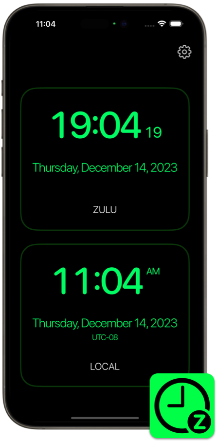 Zulu Time Now App